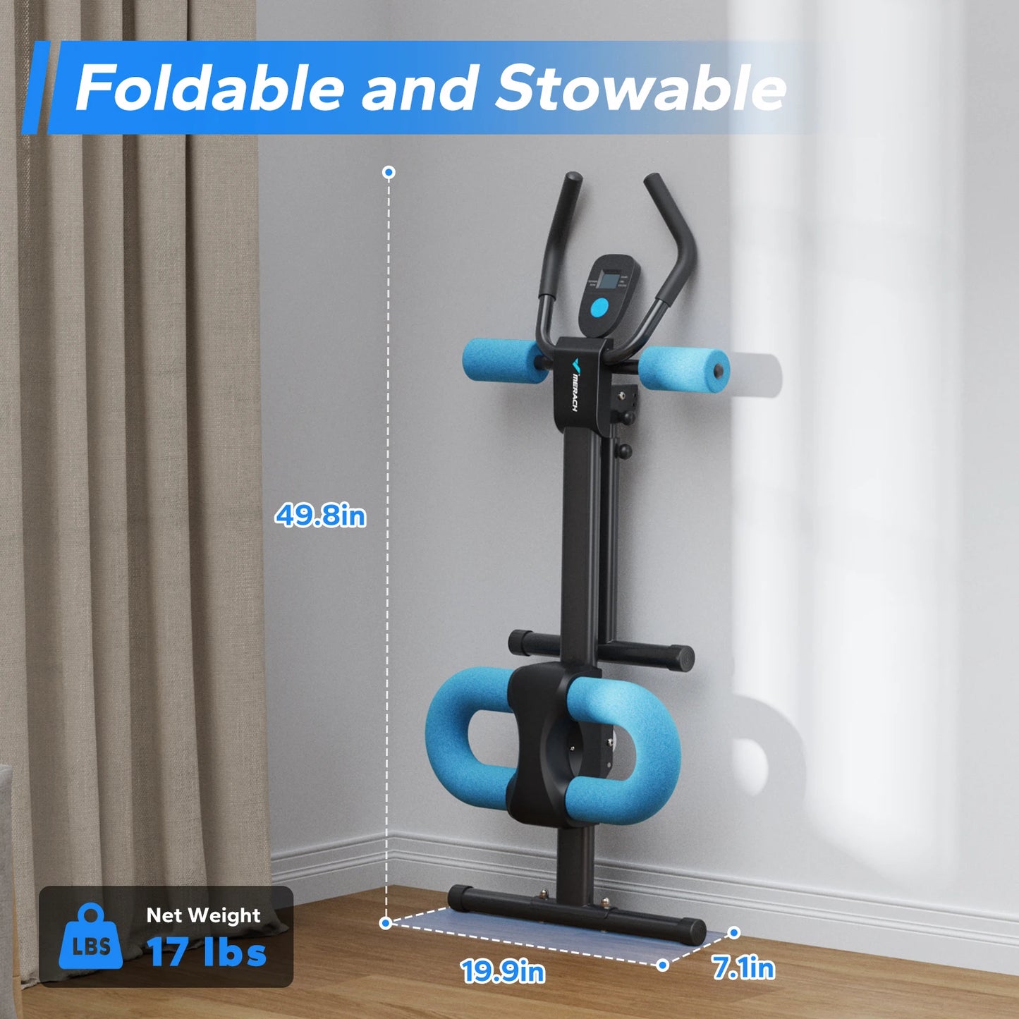 MERACH Ab Machine Adjustable Trainer Foldable Exercise