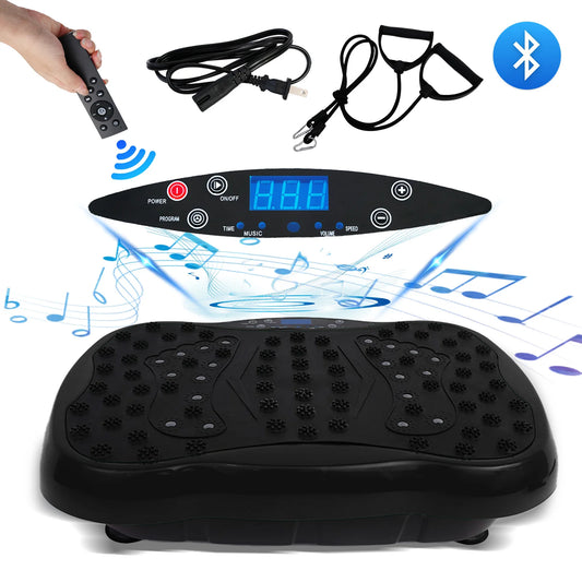 Full Body Vibration Plate Exercise Machine Bands Remote