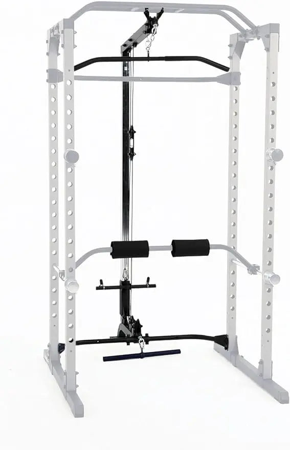 Fitness Reality Squat Rack Power Cage with Optional LAT Pulldown and Leg Holdown Attachment for Squat and Bench Rack Combos