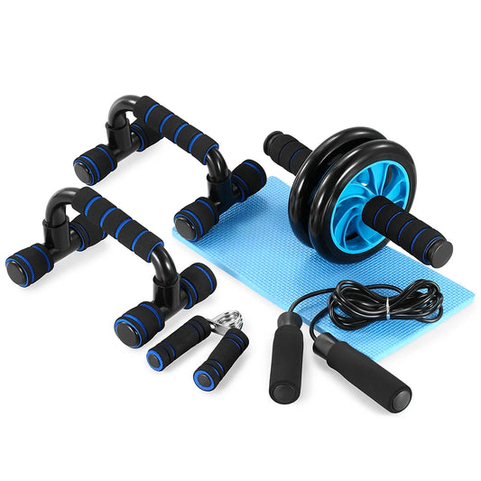 Healthy Abdominal Wheel 5 Piece Indoor Sports Product Combination Set Push Up Stand Household Multifunctional Fitness Equipment