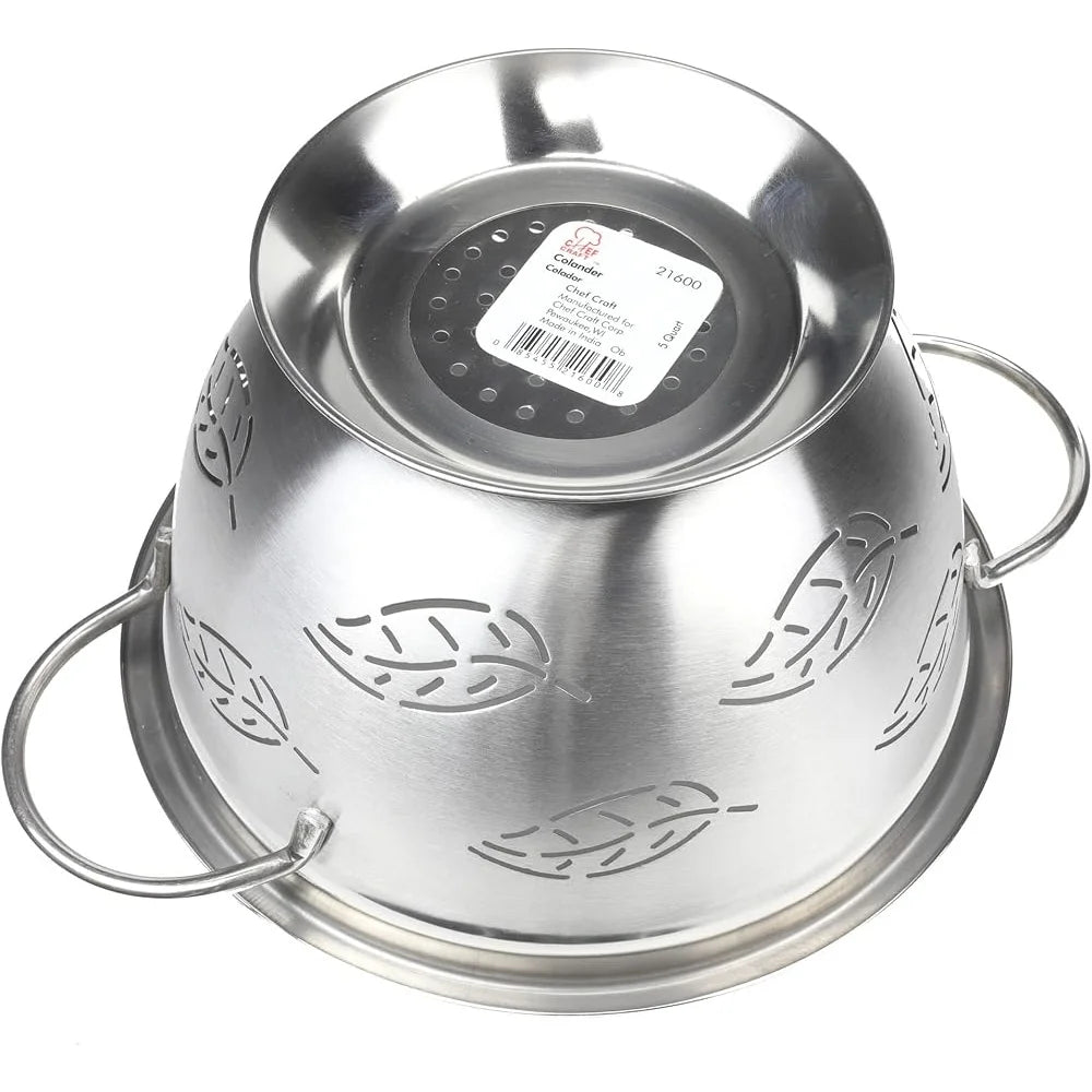 DUTRIEUX Stainless Steel Leaf Colander With Footed Base