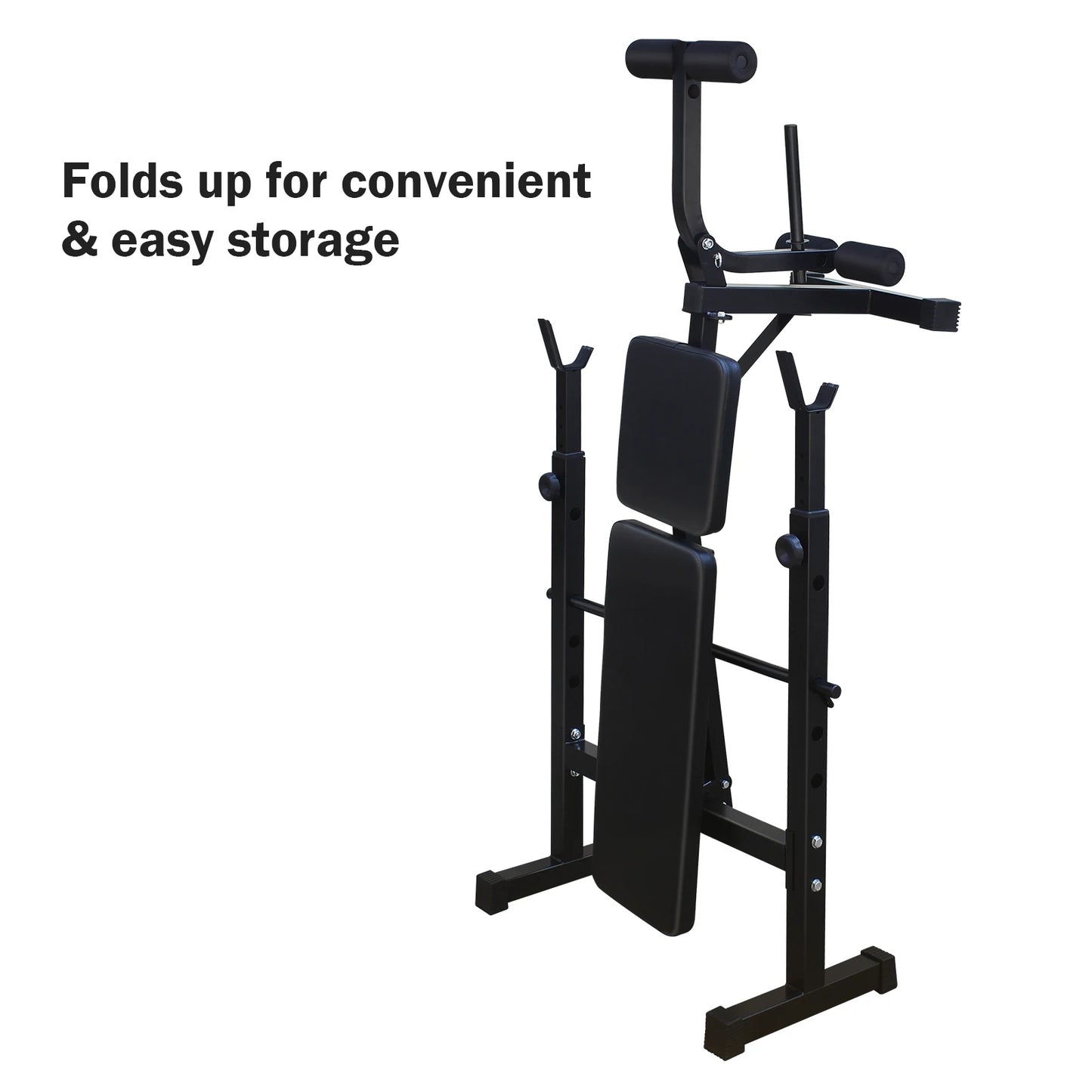 Weight Bench Press Set with Squat Rack and Bench for Home Gym Full Body Workout Fitness Equipment