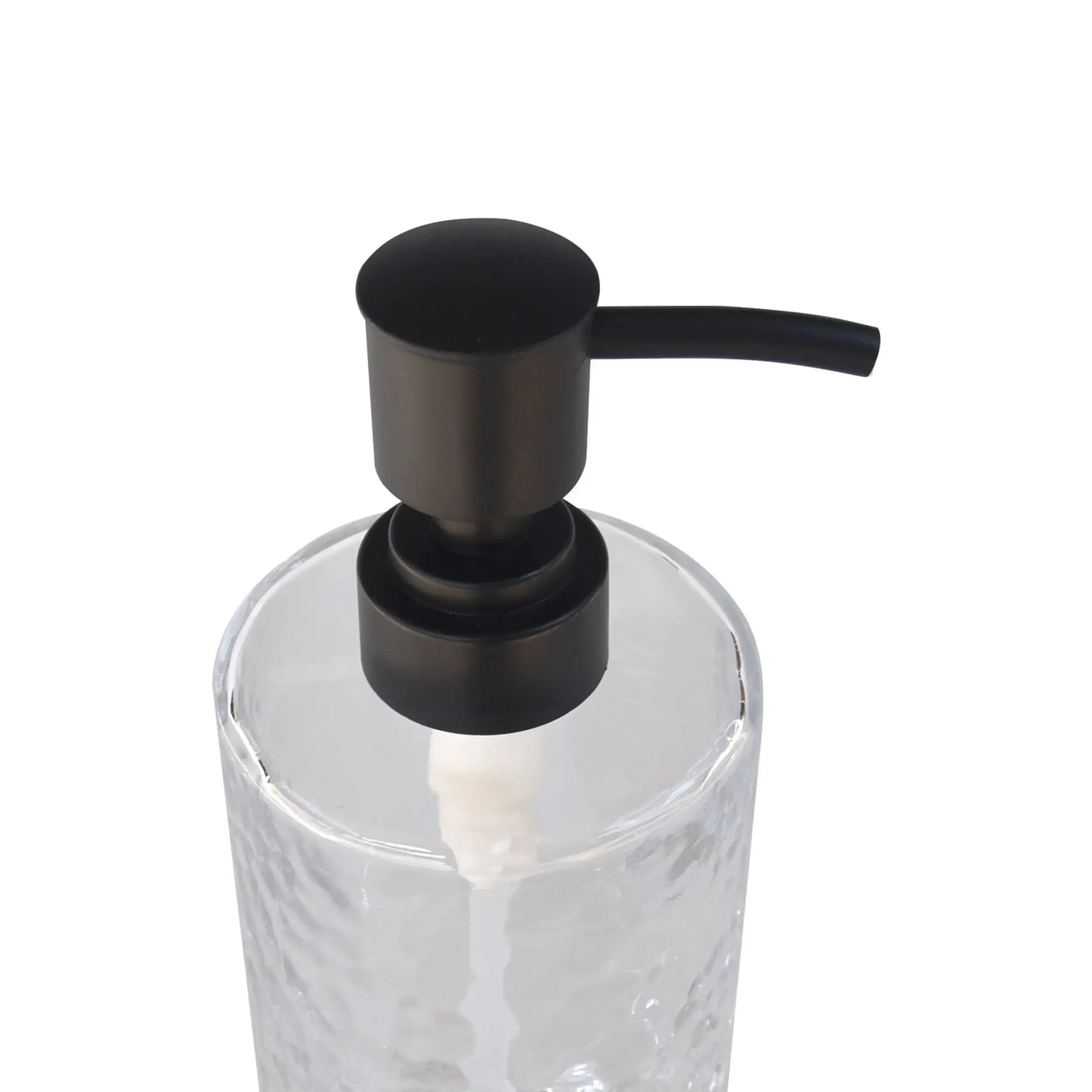 Hign-concerned Hammered Glass Soap Pump 3 Pack Dispenser