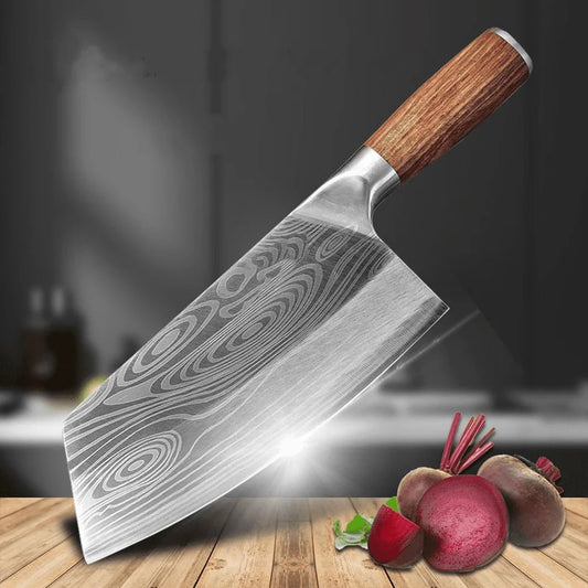 Damascus Kitchen Knife Cleaver Stainless Steel Chinese Chef Knife Slicer Cutter Kitchen Tool