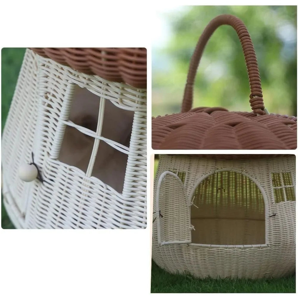 Hignconcerned Chemical Mushroom Cat Nest Bed DualUse House