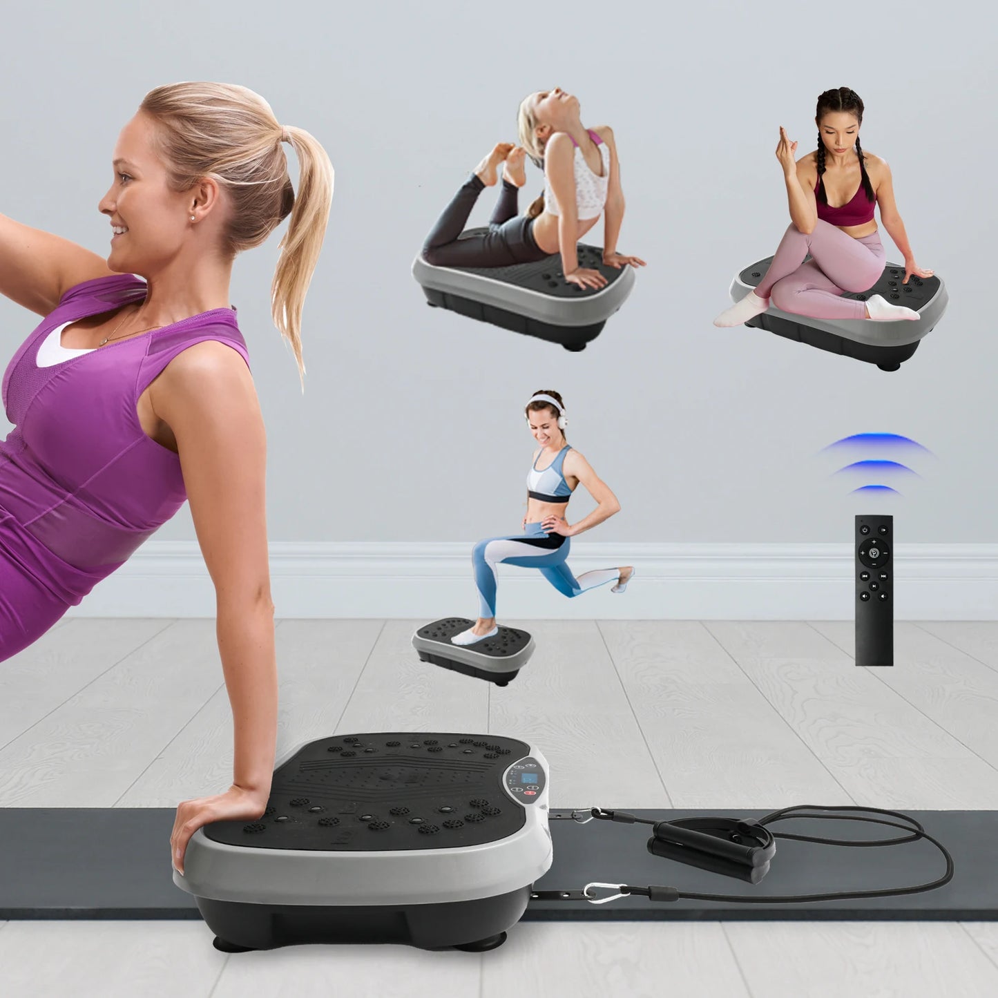 Vibration Plate Exercise Machine for Fat Burning Home Fitness Portable Whole Body Workout Equipment