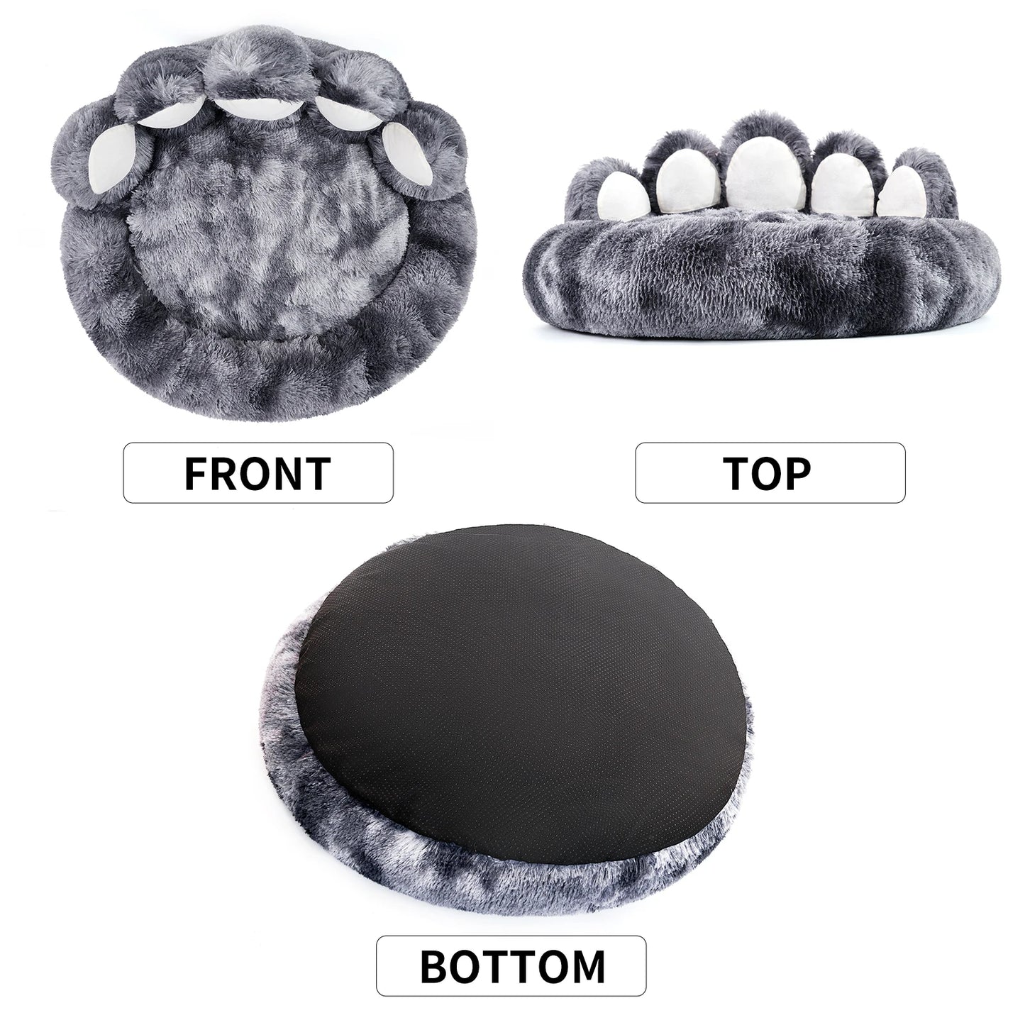 Cozy Comfy Paw Shape Dog Bed Warm Cushion for Fluffy Pets Deep Sleeping Thickened Mat