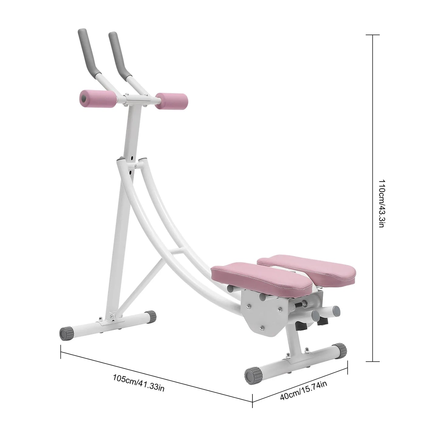 Ab Machine 150kg Weight Capacity Foldable Core and Abdominal Exercise Fitness Equipment for Home Gym