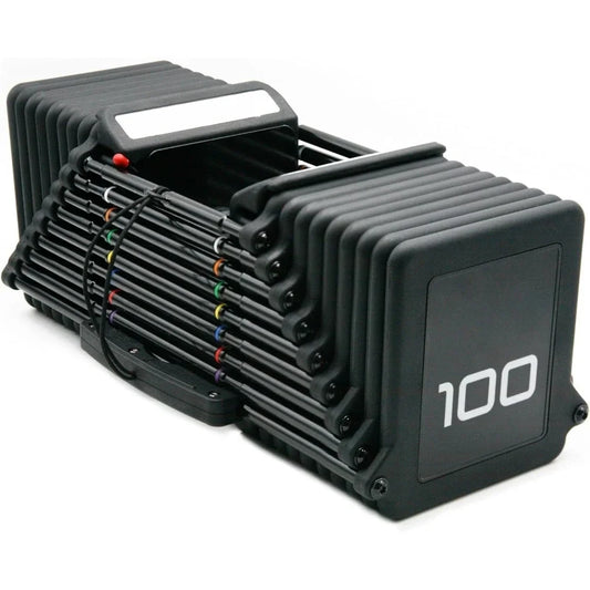 100 Adjustable Dumbbell Single Unit 5-100 Pounds Durable Steel Innovative Workout Equipment