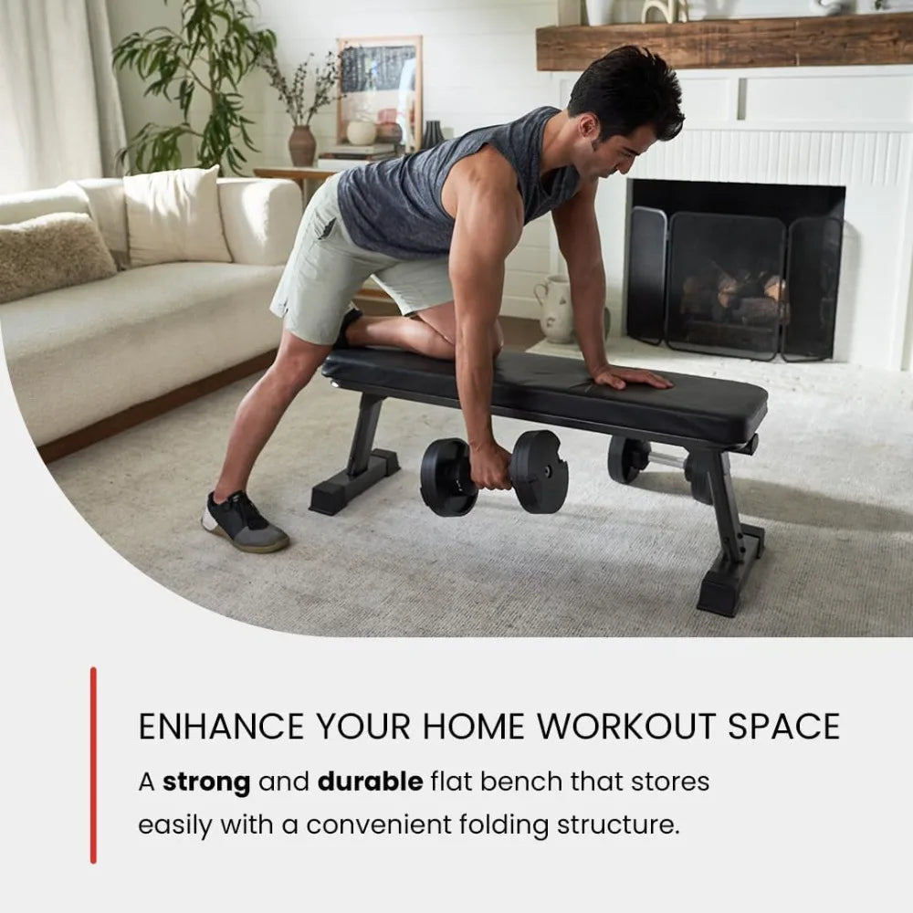 Gym Quality Foldable Supine Board Multi-Purpose Weight Training and Ab Exercises Free PDF Workout Chart Included