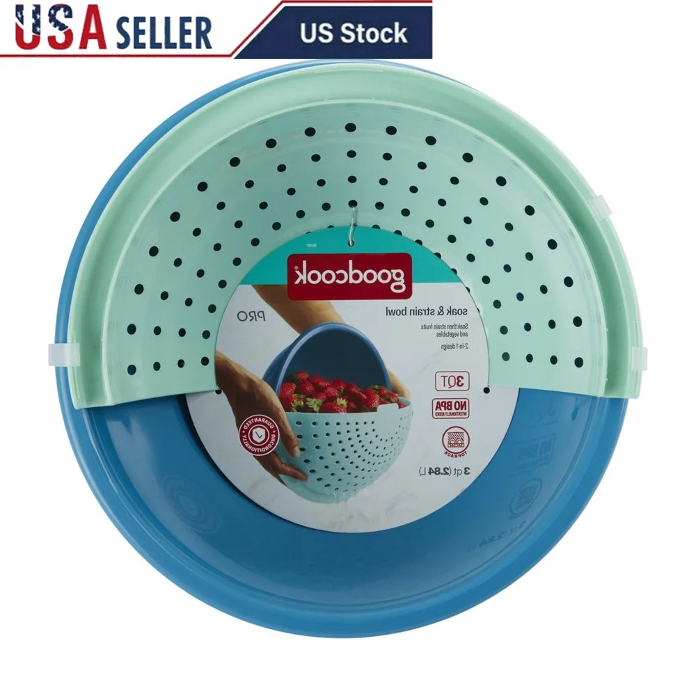 Feature Premium Non Slip Collapsible Colander Strainer Nesting Kitchen StorageSolution