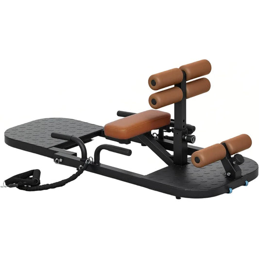 Foldable Sissy Squat Machine Hip Thrust Machine with Push Up Stand Multipurpose Glute Workout Equipment for Home Gym