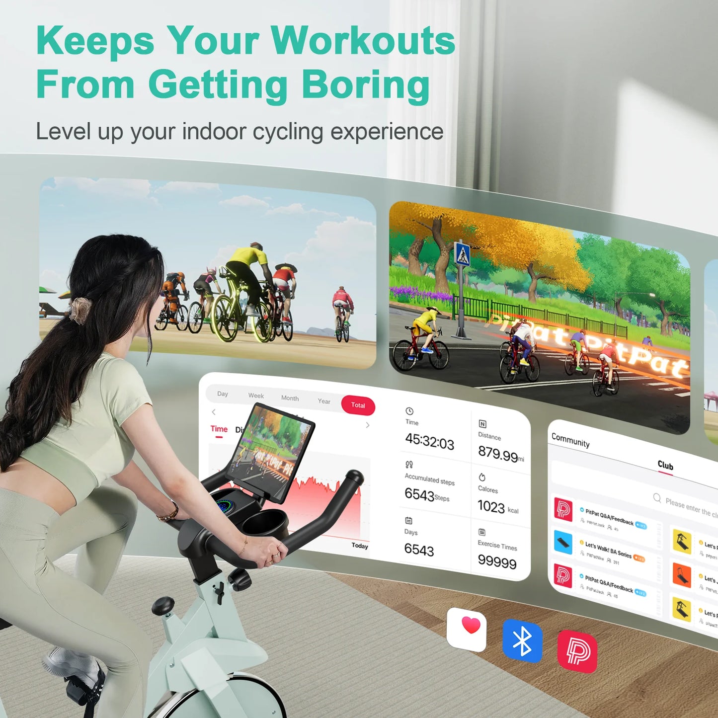 Superun 32 Level Magnetic Resistance Exercise Bike For Home