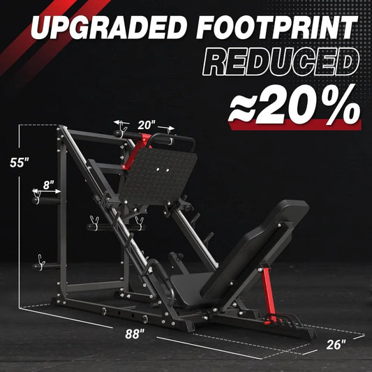 45 Degree Leg Press Machine for Home Gym Professional Lower Body Workout Fitness and Strength Training