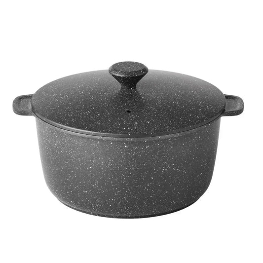 Charcoal Speckle Country Charm Cast Aluminum Dutch Oven 5 Quart Pioneer Woman Classic Cookware Casserole Pot Rustic Kitchen Chic