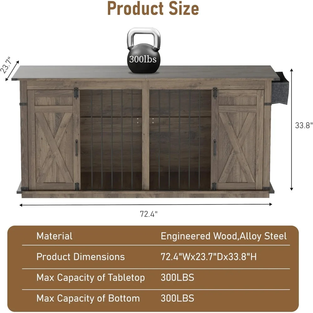 Hign-concerned Dog Crate Furniture Indoor Kennel Partition