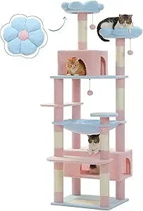 Pawz Road Large Cat Tree 72 Inches Cat Tower for Large Cats Cat Condo with Sisal Covered Scratching Posts and Padded Perches