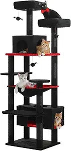Pawz Road Large Cat Tree 72 Inches Cat Tower for Large Cats Cat Condo with Sisal Covered Scratching Posts and Padded Perches