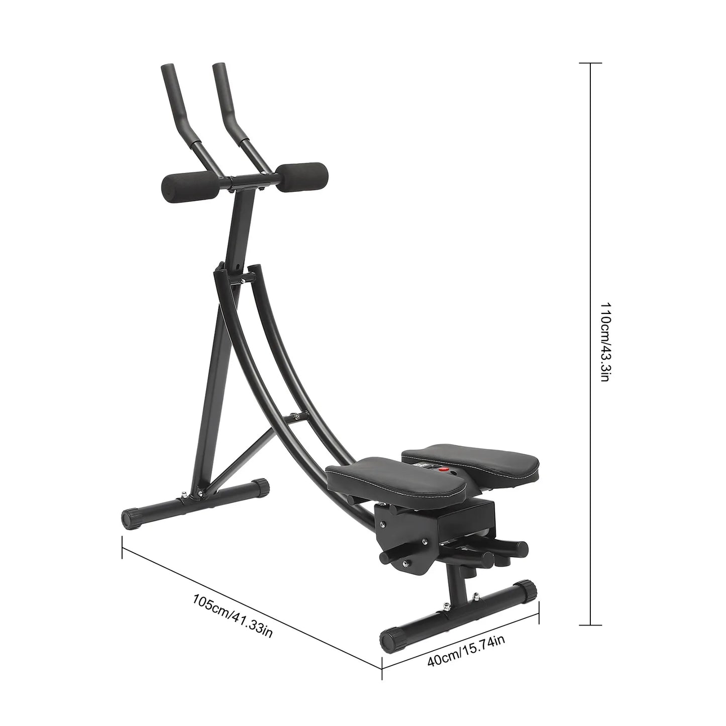 Ab Machine 150kg Weight Capacity Foldable Core and Abdominal Exercise Fitness Equipment for Home Gym