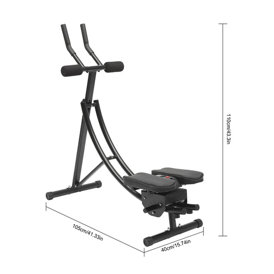 Ab Machine 150kg Weight Capacity Foldable Core and Abdominal Exercise Fitness Equipment for Home Gym