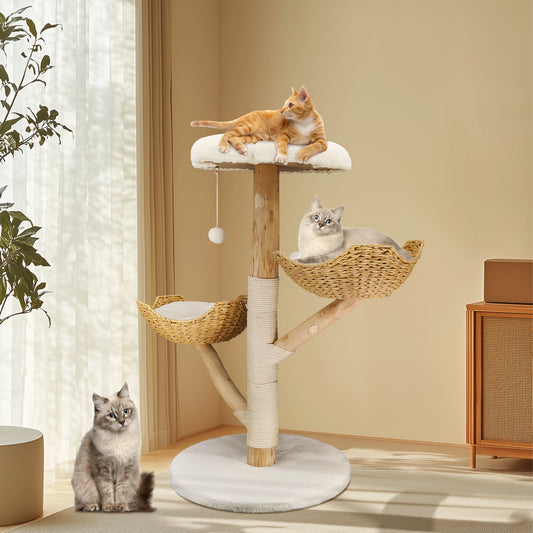Bingopaw Cat Tree Tower Condo Furniture with Scratch Post for Kittens and Pet House Play