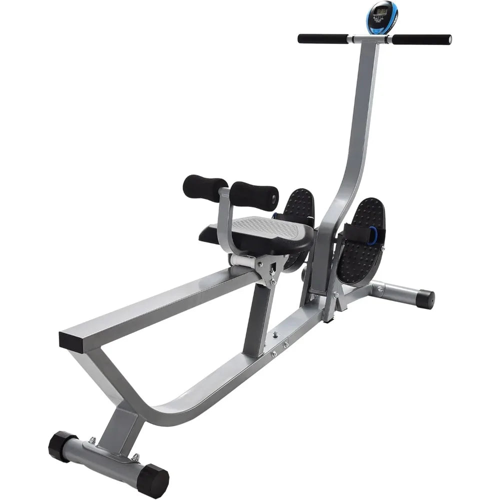 Hydraulic Rower Machine with Smart Workout App Adjustable Resistance for Home Gym Fitness