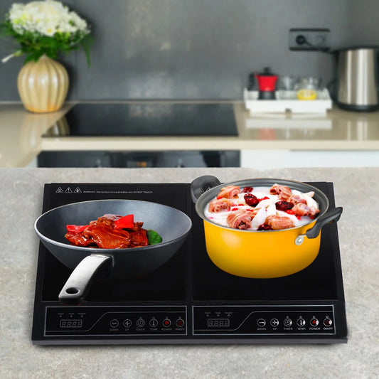 2000 Watt Home Kitchen Electric Double Induction Cooktop Touchpad Cooker