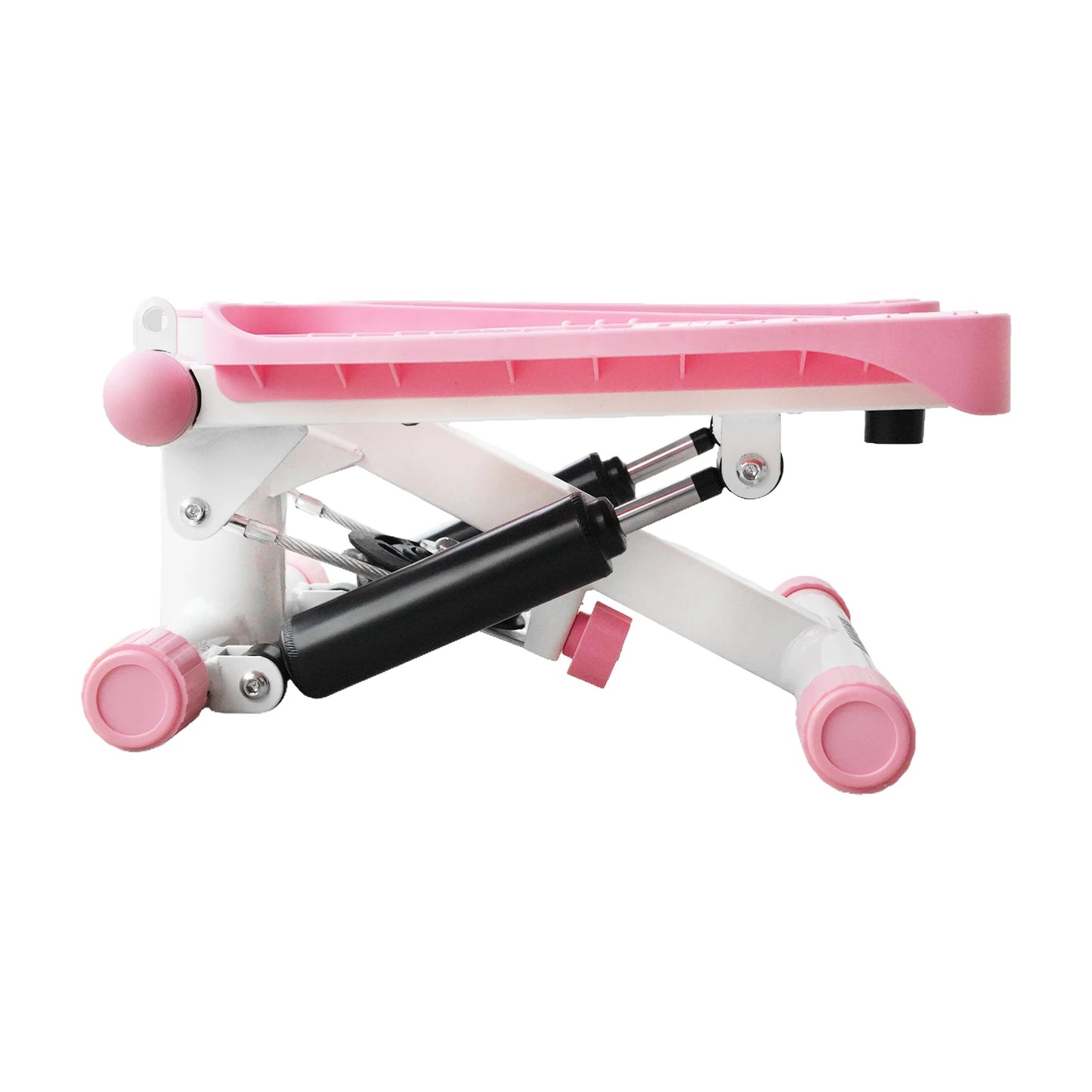 Mini Stepper with Resistance Bands Stair Stepper 330LBS Load Capacity Hydraulic Fitness Stepper with LCD Monitor