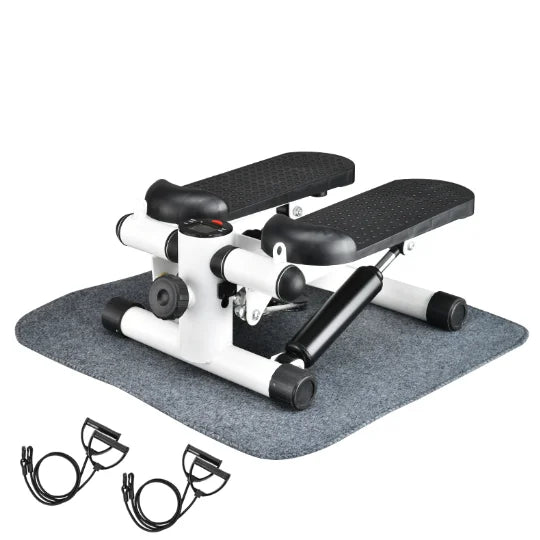 Mini Stepper with Resistance Band for Full Body Workout Home Fitness Equipment