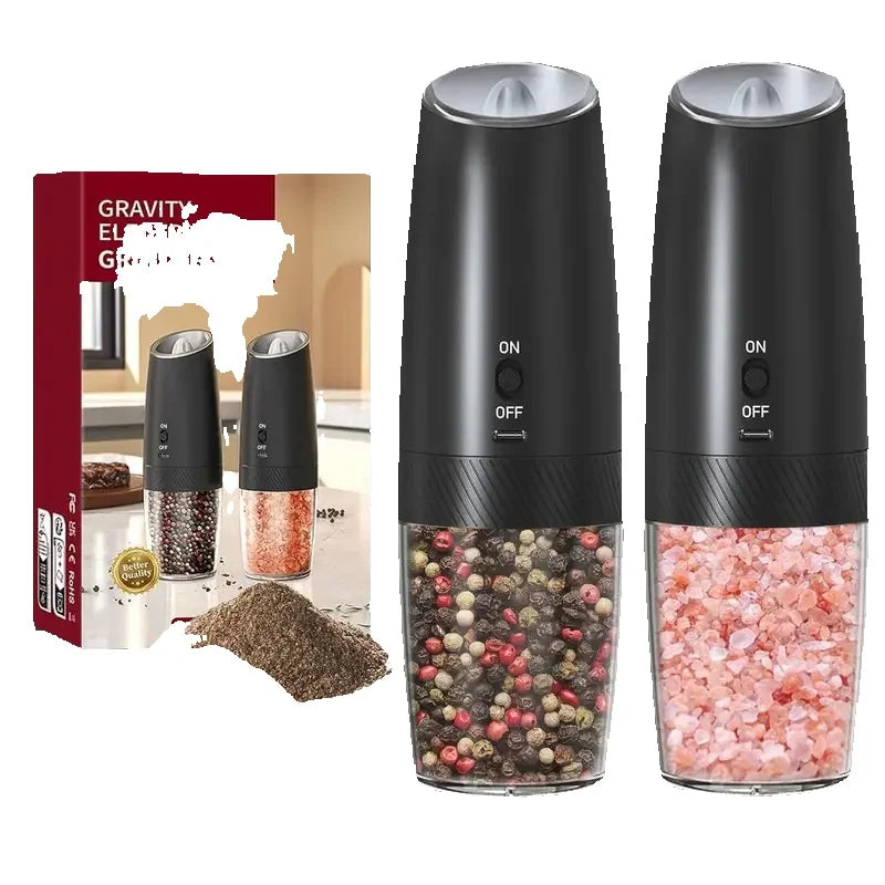 Broncho Gravity Activated Salt And Pepper Grinder Set 2 Pack