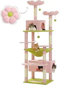 Pawz Road Large Cat Tree 72 Inches Cat Tower for Large Cats Cat Condo with Sisal Covered Scratching Posts and Padded Perches