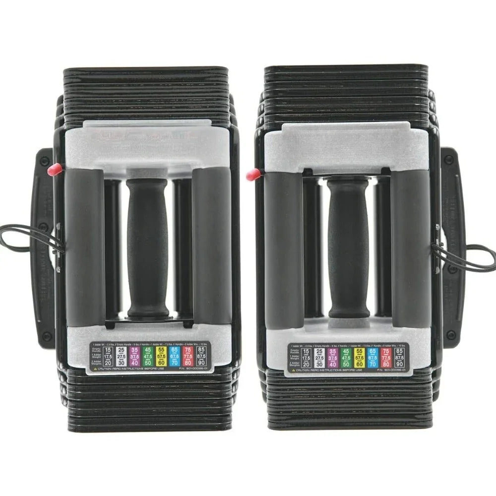 Elite EXP Adjustable Dumbbells Pairs Stage 1 5 to 50 Pound Durable Steel Workout Equipment