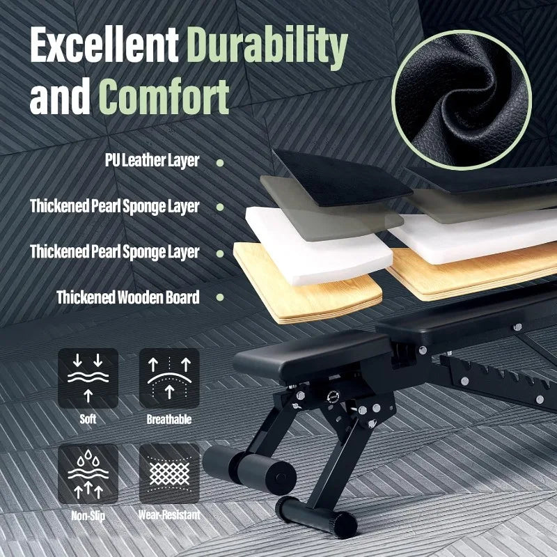 Major Fitness Adjustable Weight Bench for Strength Training and Full Body Workouts