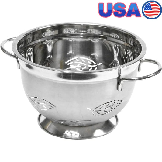DUTRIEUX Stainless Steel Leaf Colander With Footed Base