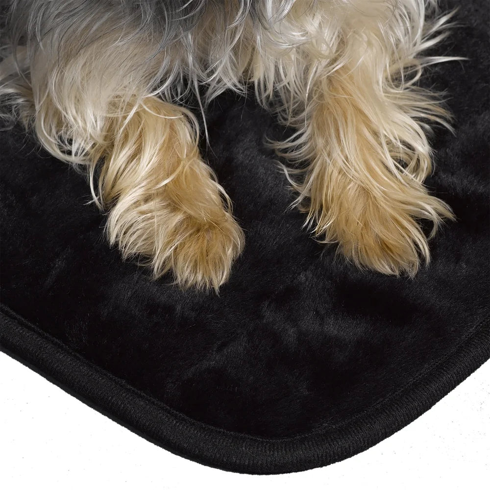 Deluxe Pet Mat 24 Inch Washable Dog Bed Non Skid Bottom Plush Soft Synthetic Fur