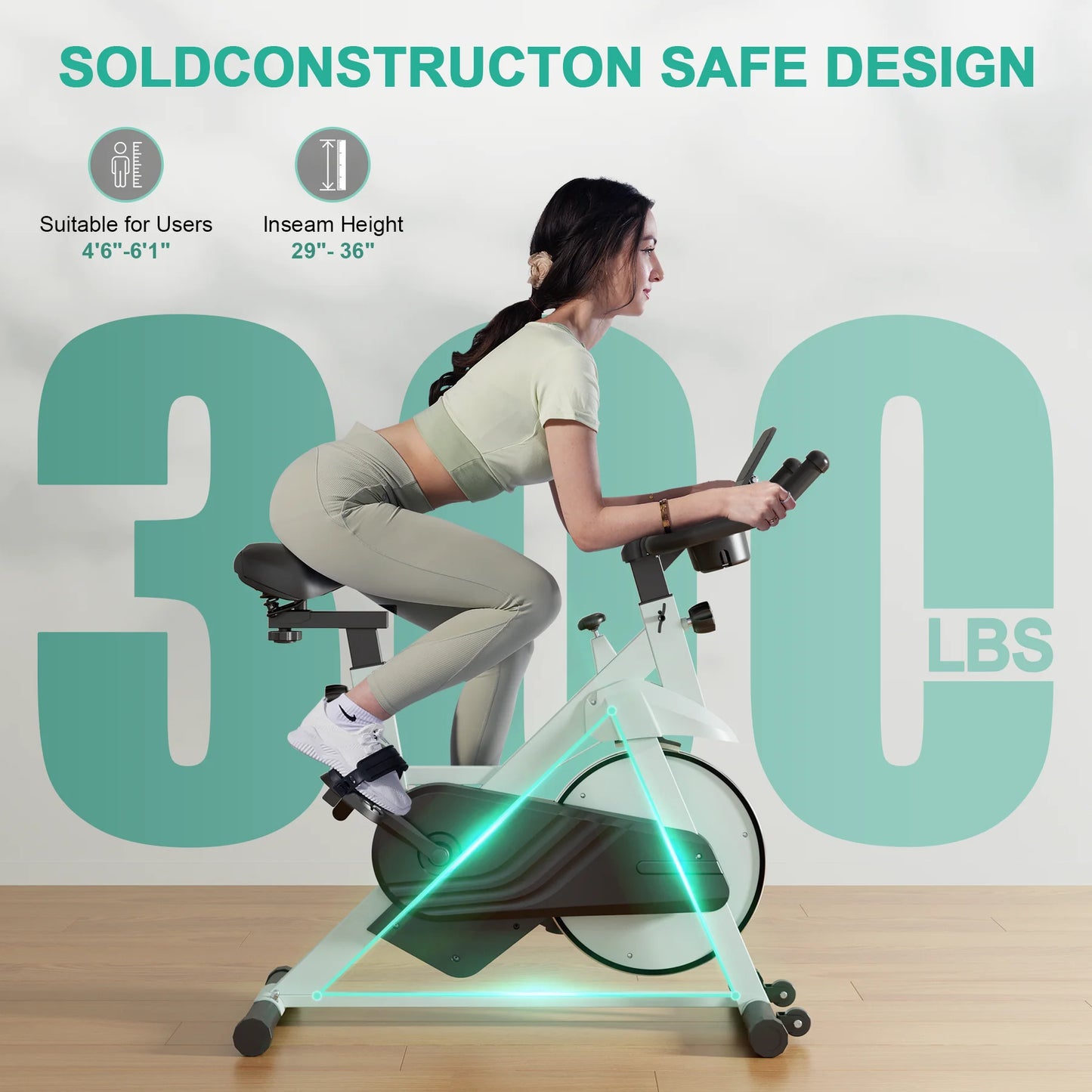 Superun 32 Level Magnetic Resistance Exercise Bike For Home