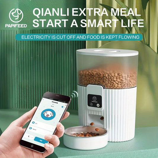 PAPIFEED Smart Automatic Cat And Dog Feeder With WiFi Remote Control And LCD Display