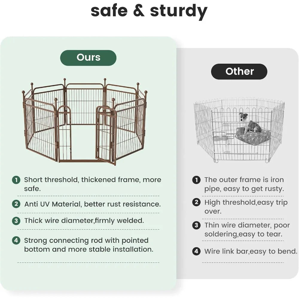 Dog Playpens 40 Inch Height 16 Panels Dog Pen Outdoor Indoor Dog Fence Exercise Pen for Small Medium Large Dogs Foldable Pet Play Yard