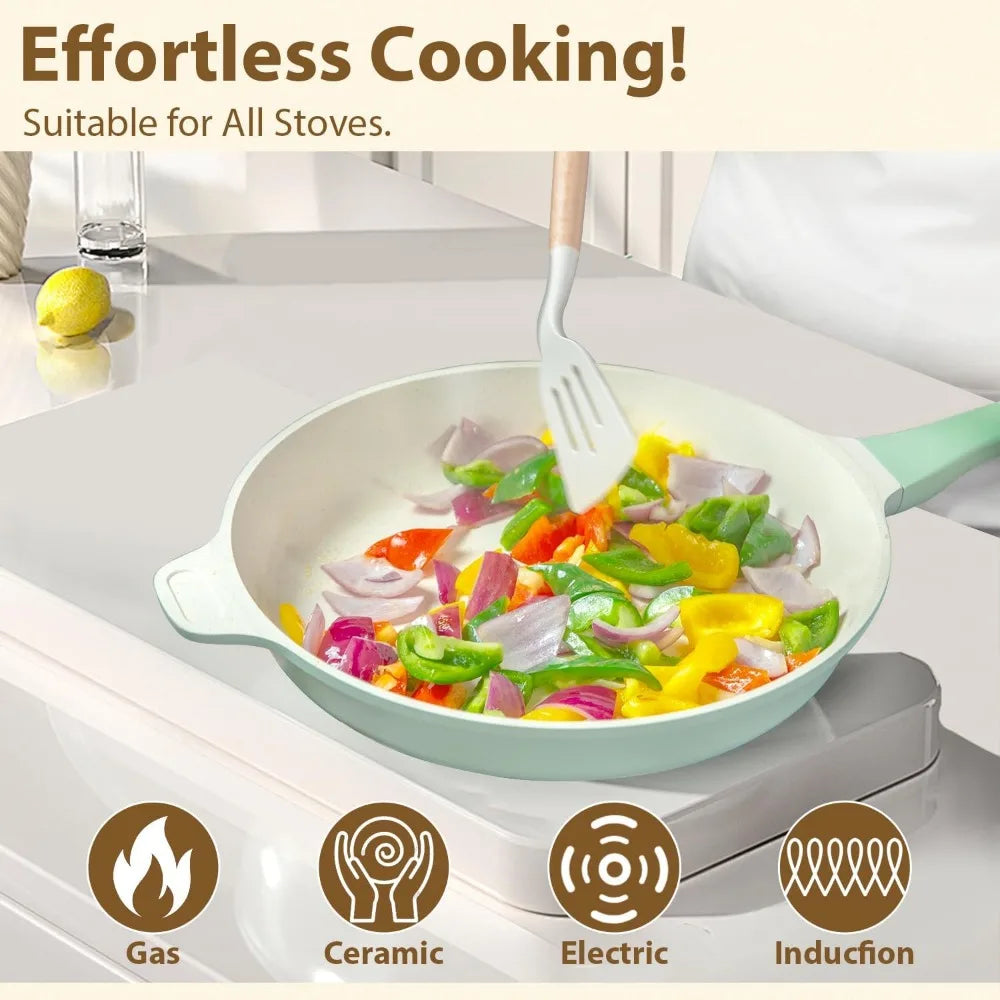 23 Piece Nonstick Cookware Set Casseroles And Pans