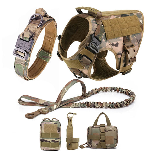 Large Dog Harness and Leash Set for German Shepherd and Malinois Training Walking Vest for Medium and Large Dogs