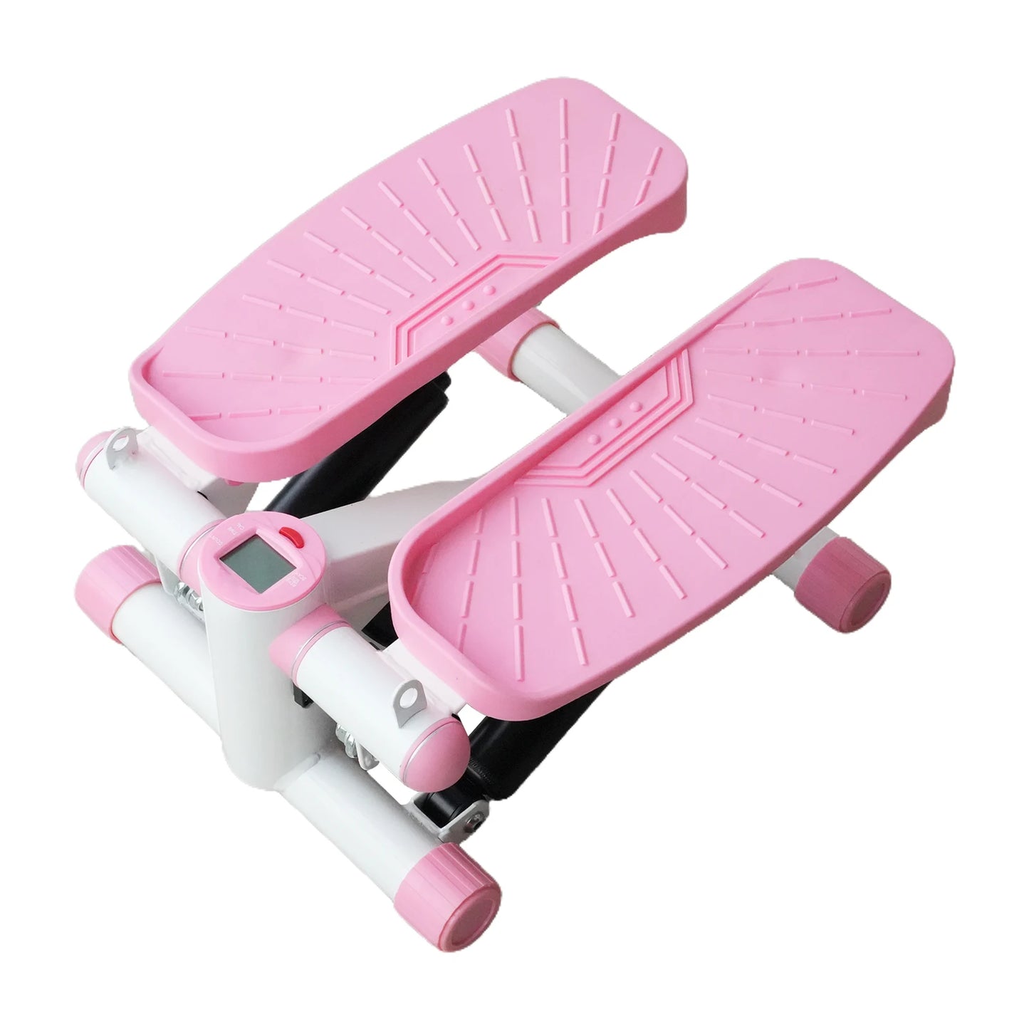 Mini Stepper with Resistance Bands Stair Stepper 330LBS Load Capacity Hydraulic Fitness Stepper with LCD Monitor