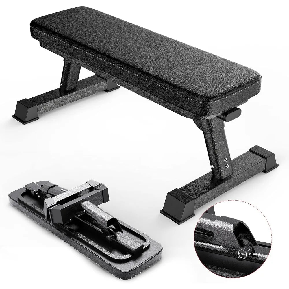 Gym Quality Foldable Supine Board Multi-Purpose Weight Training and Ab Exercises Free PDF Workout Chart Included
