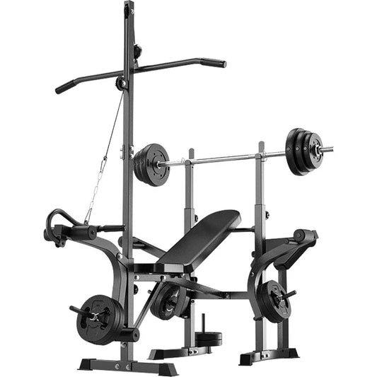 600lbs 6 in 1 Adjustable Weight Bench Set with Leg Extension and Leg Curl Multi Function Bench Press Set for Full Body Workout