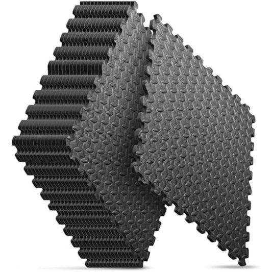 24 Inch x 24 Inch x ½ Inch 16 Tiles Home Gym Mat Puzzle Exercise Mat EVA Interlocking Foam Floor Tiles for Home Workout