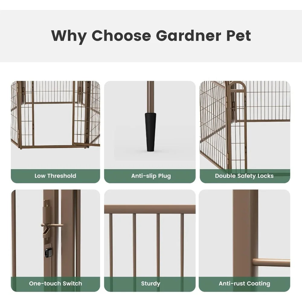 Dog Playpens 40 Inch Height 16 Panels Dog Pen Outdoor Indoor Dog Fence Exercise Pen for Small Medium Large Dogs Foldable Pet Play Yard