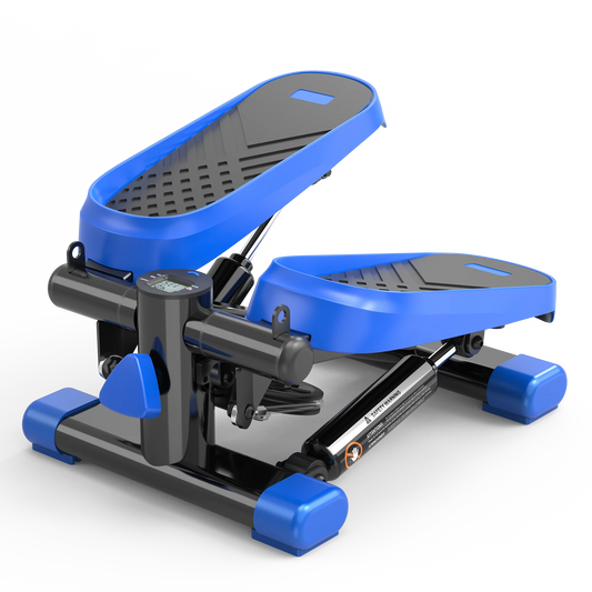 330 Pounds Capacity Mini Stair Stepper Exercise Machine with Resistance Bands and LCD Monitor for Home Fitness