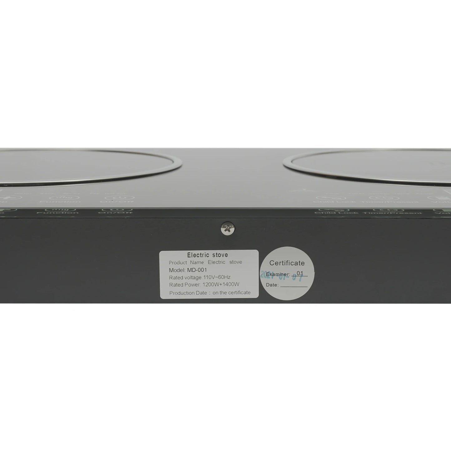 Portable 2400W Induction Cooktop with Dual Burners and Heating Plates for Convenient Cooking