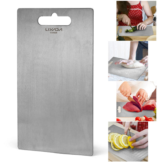 1.8MM Thick Titanium Cutting Board for Home Kitchen and Outdoor Hiking Cooking