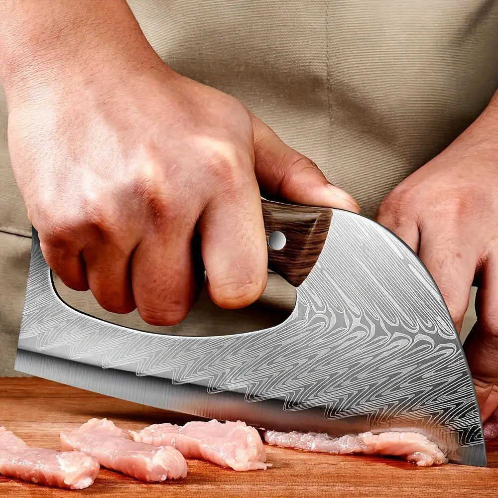 PLYS Kitchen Slicing Knife Set Sharp High Carbon Stainless Steel Cleaver Knife Multi Functional Chef's Knife