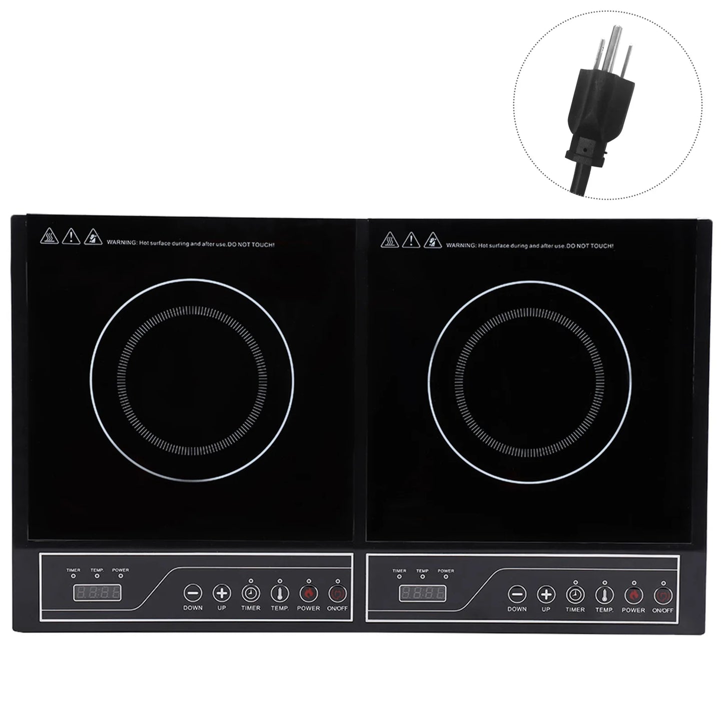 2000 Watt Home Kitchen Electric Double Induction Cooktop Touchpad Cooker